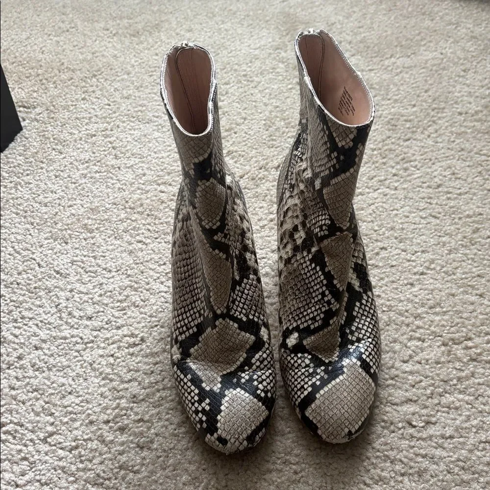J. Crew Sadie Boots in Snake-Embossed Leather Sz 9.5